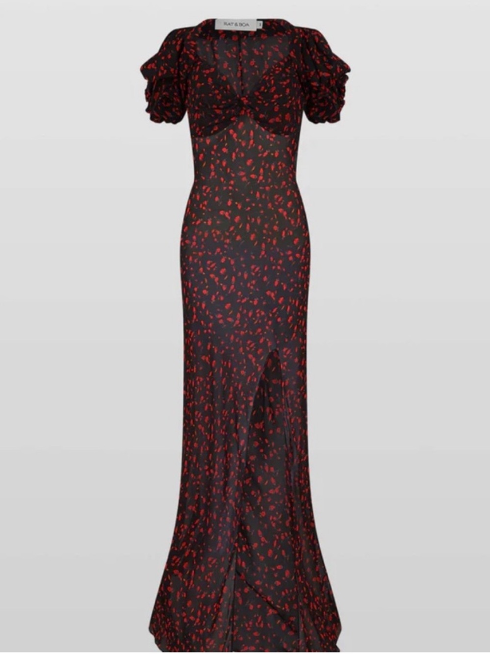 Rat and boa magnolia floral dress